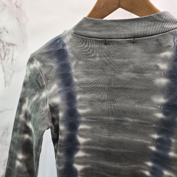 Young Fabulous And Broke Dress Womens XS Gray Tie Dye Ribbed Mini Mock Neck Mini - Picture 6 of 11
